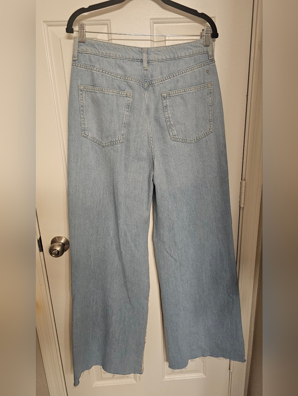 PILCRO Anthropologie Champagne Sequin Front Wide Leg High Rise Jeans 30 - Picture 7 of 8
